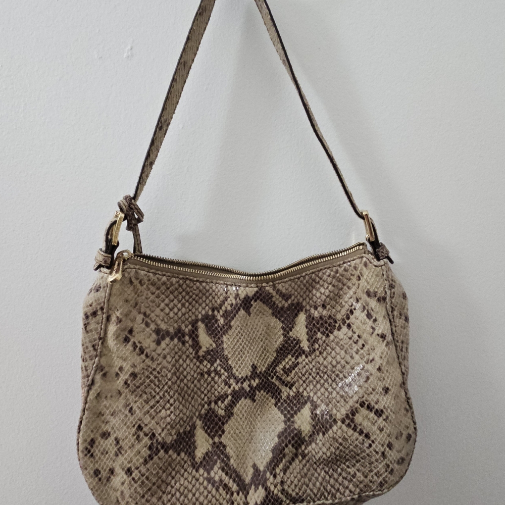 Snakeskin Patterned Shoulder Bag